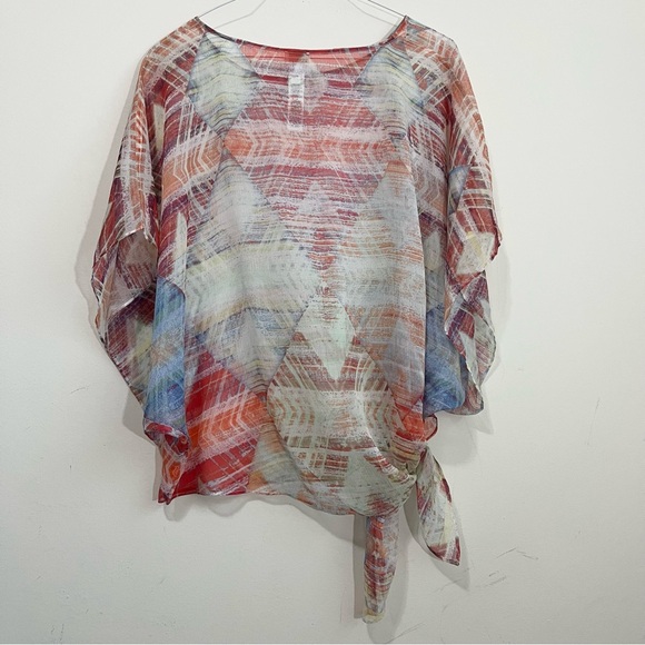 Chico's Vibrant Geometric Swim Coverup Small Medium - Picture 10 of 13